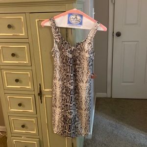 Haute Monde snakeskin dress NWOT